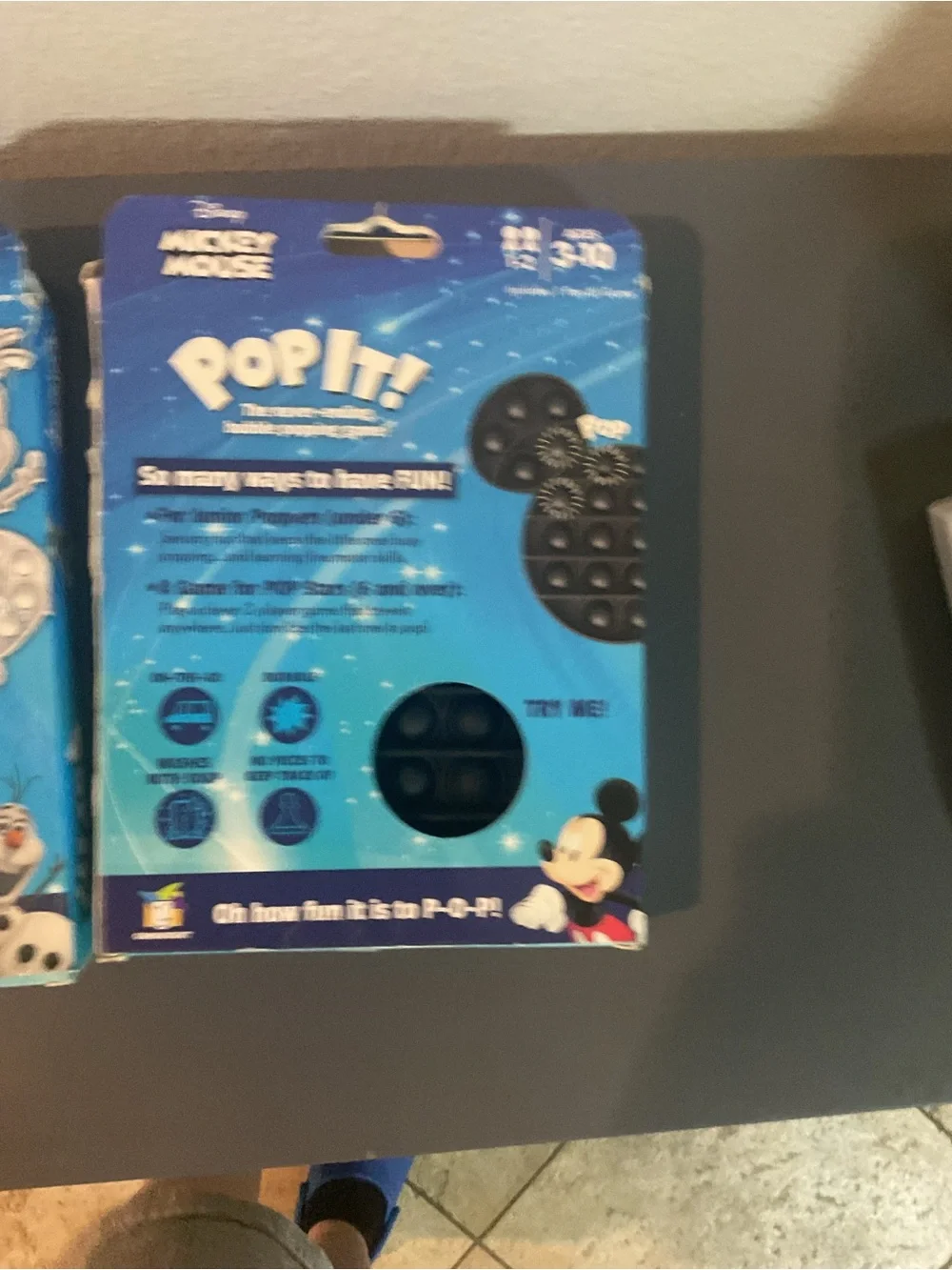 Disney Pop It! Bubble Fidget Toys - Blue and Black